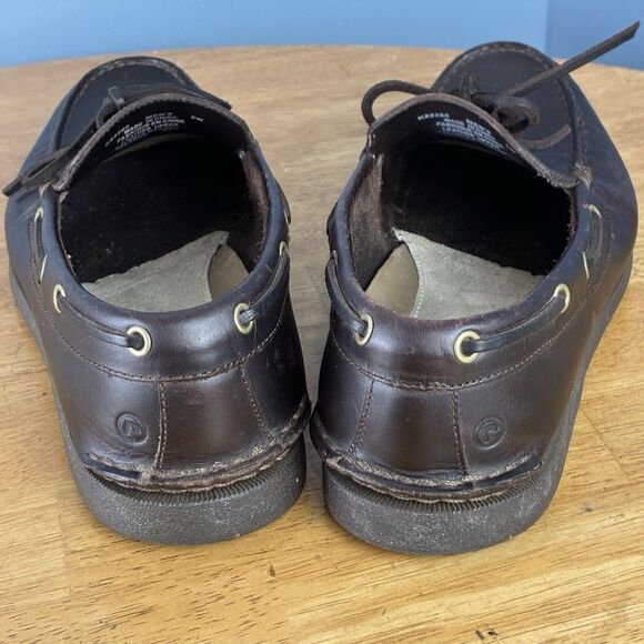 Rockport Men’s Brown Leather Slip On Loafers Size 8 Wide main image 5